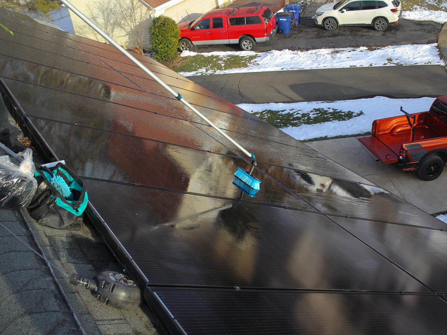 Residential solar panel cleaning service In VA, MD, WV